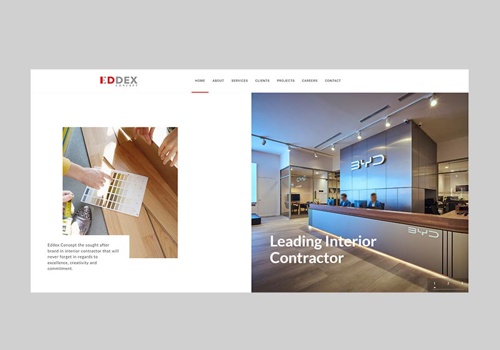 Web Design Package Example: Corporate website design for Eddex Concept Sdn Bhd