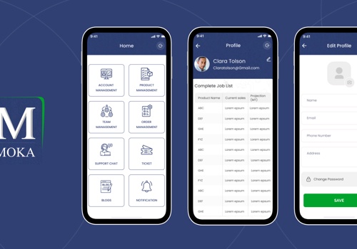 Mobile App Development Package Example: Moka-Importer & Distributor of Chemicals