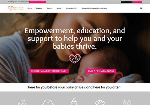 Web Development Package Example: My Pure Delivery Website Development