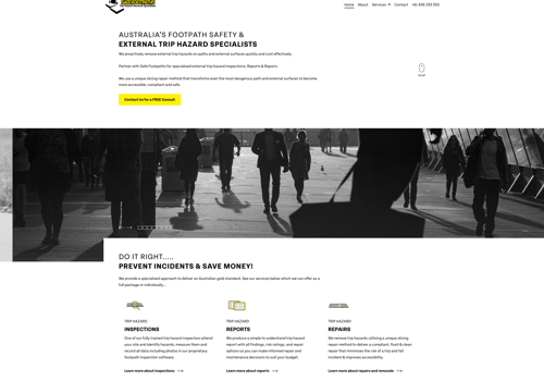 Web Development Package Example: Safe Foot Paths Webflow Development