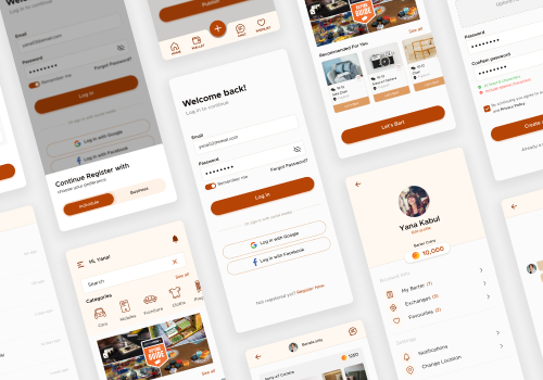 UX/UI Design Package Example: Design a Mobile app for C2C