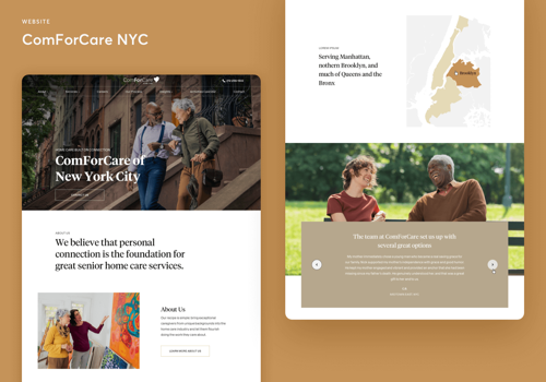Web Design Package Example: ComForCare – Web Design & Development