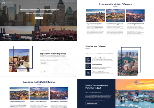 Web Development Package Example: MidField Real Estate