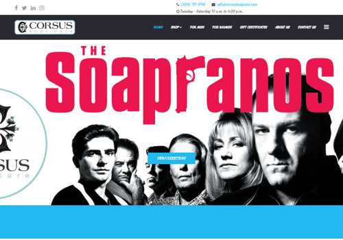 Social Media Marketing Package Example: Corsus Body Care