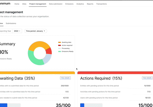 UX/UI Design Package Example: Intuitive carbon accounting platform