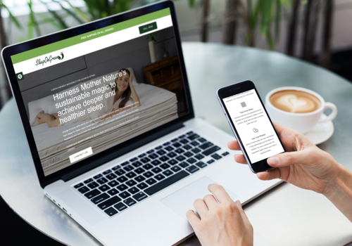 Web Design Package Example: Sleep On Green Landing  Page