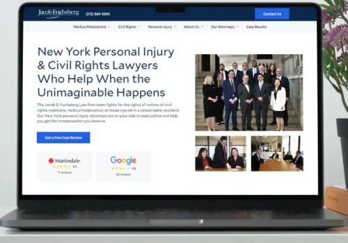 Search Engine Optimization Package Example: Jacob D. Fuchsberg Law Firm: 758% Qualified Leads