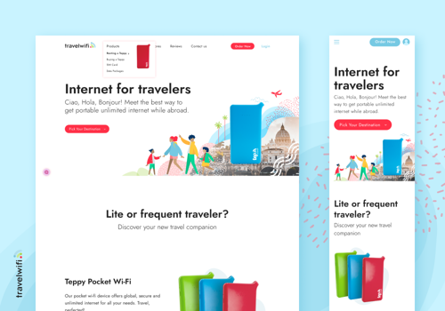 E-Commerce Development Package Example: Travel WiFi