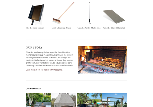 Web Design Package Example: Gaucho Grill Website