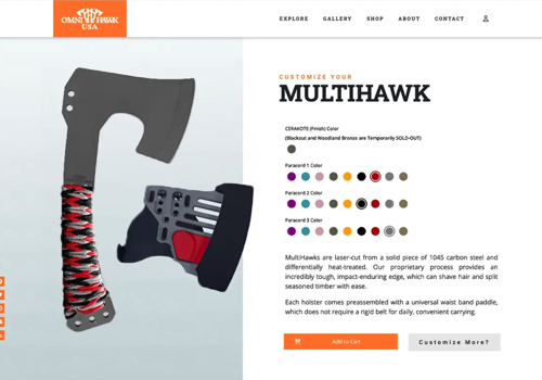 E-Commerce Development Package Example: Custom E-Commerce Website for Omni-Hawk