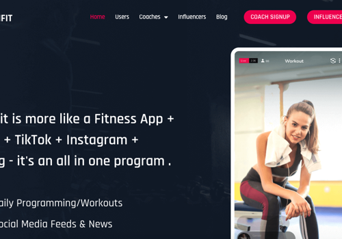 UX/UI Design Package Example: Fitness Platform Connecting Users and Influencers