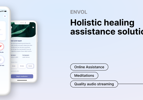 Mobile App Development Package Example: Envol: Holistic healing assistance solution