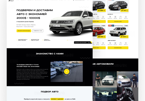 Web Design Package Example: Unity Auto website development