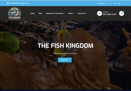 Web Development Package Example: THE FISH KINGDOM