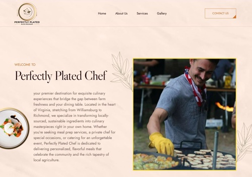 Web Design Package Example: Perfectly Plated Chef