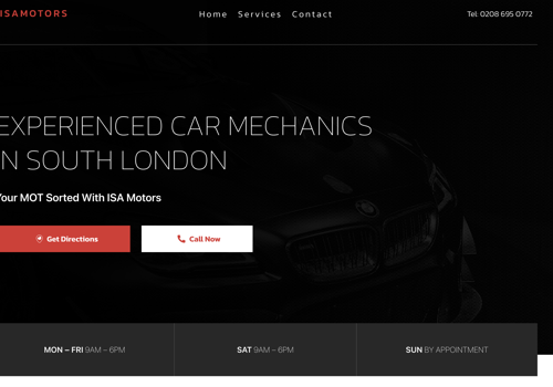 Search Engine Optimization Package Example: Website Design & Dev for Mechanic in London