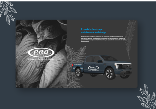 Web Design Package Example: Pro Touch Lawn & Garden