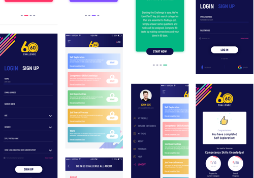 Mobile App Development Package Example: 60Days60Challenges App