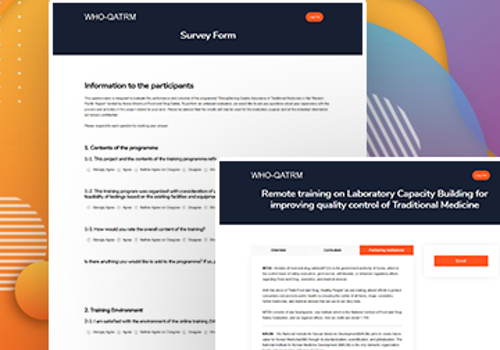 Web Development Package Example: QATRM - Client: WHO