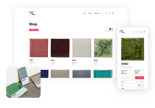 E-Commerce Development Package Example: Field Tiles – Custom-built e-commerce solution