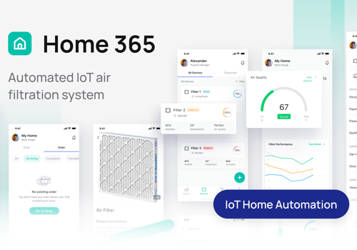 UX/UI Design Package Example: Automated IoT Air Filtration System