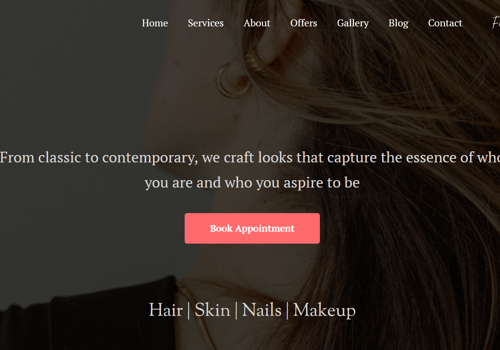 UX/UI Design Package Example: Web App Development For Saloon