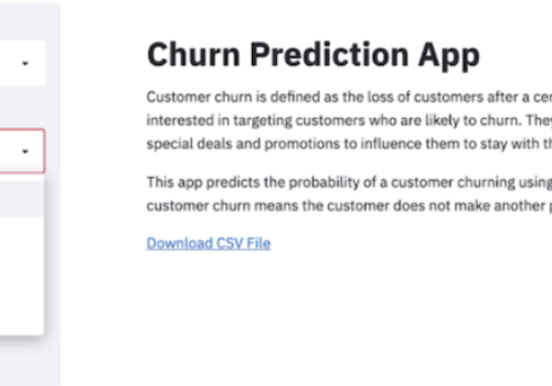 AI Development Package Example: Churn Prediction App