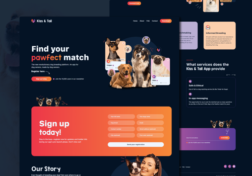 Branding Package Example: Kiss & Tail - Safe & Ethical Dog Breeding App