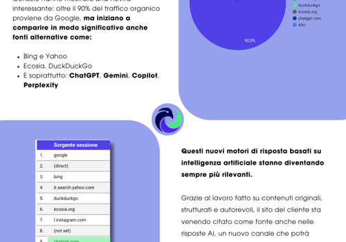 Search Engine Optimization Package Example: Posizionarsi su Ricerche AI - Caso studio