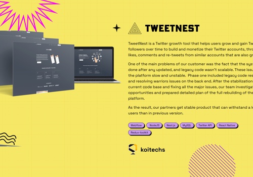 Web Development Package Example: Twitter growth tool that helps users grow and gain