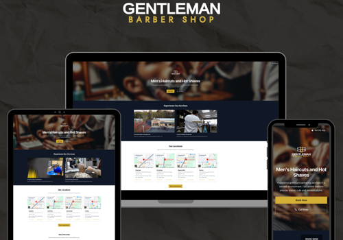 Web Development Package Example: US Gentleman Barbershop - Custom Web Development