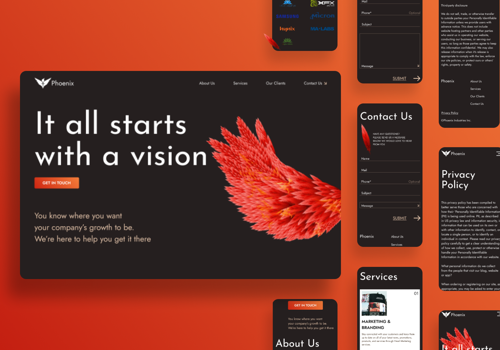 Web Development Package Example: Venture Holding | Landing page, UX/UI design