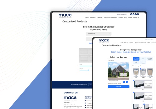 Web Development Package Example: MaceGulf Door Designer Tool