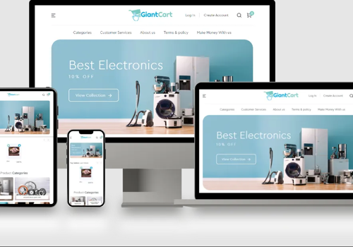Web Design Package Example: GiantCart Ecommerce Website
