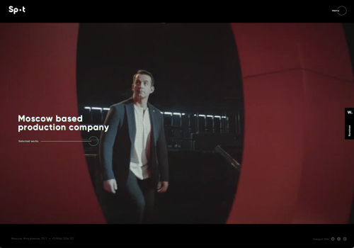 Web Development Package Example: Animated site for SPOT Production company