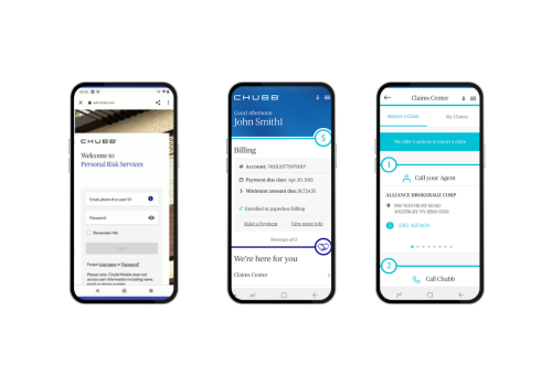 IT Staff Augmentation Package Example: Chubb Mobile App