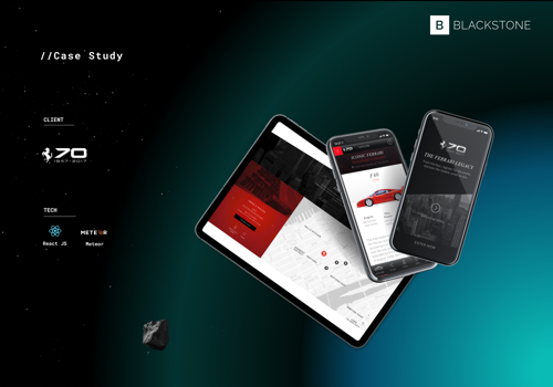 Web Development Package Example: Ferrari NYC 70th Anniversary