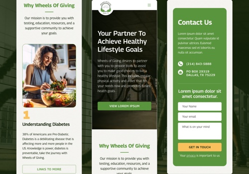 Web Design Package Example: New website for non-profit