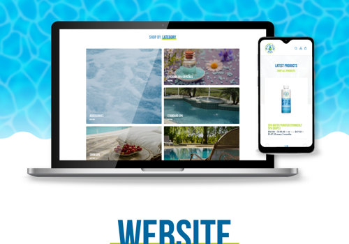 Web Development Package Example: E-Commerce Website for Crystal Clear Spas