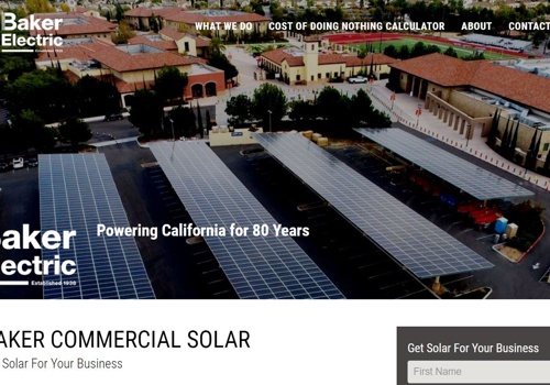 E-Commerce Development Package Example: Baker Commercial Solar Ecommerce Technology