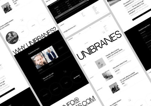 Web Design Package Example: Unibranes / Design & Webflow Dev / E-commerce