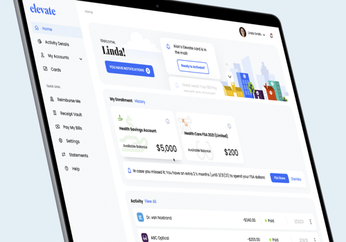 UX/UI Design Package Example: Elevate - Insurance company platform redesign