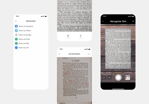 UX/UI Design Package Example: Live Text Vision