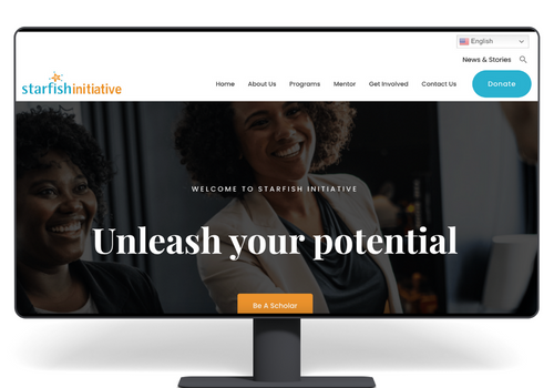 Web Design Package Example: Starfish Initiative Website