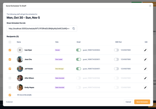 Web Development Package Example: Squad - Scheduling web tool