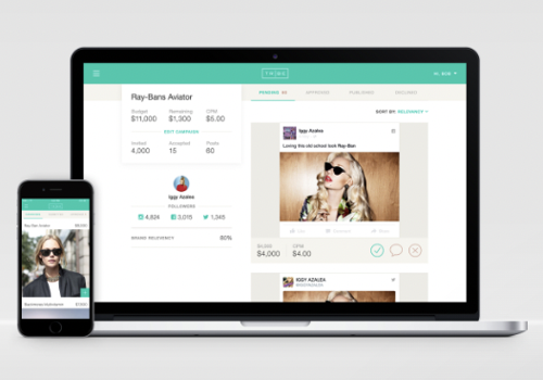 UX/UI Design Package Example: Tribe Influencer Marketplace