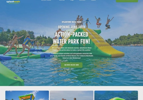 Web Design Package Example: Website Redesign: Splash Town Water Parks