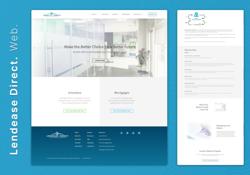 Web Design Package Example: Custom Website for a Mortgage Investment Company