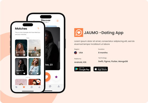 Web Development Package Example: JAUMO -Dating App