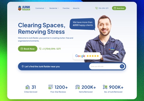 Web Design Package Example: Web Design & Development for Junk Removal Company